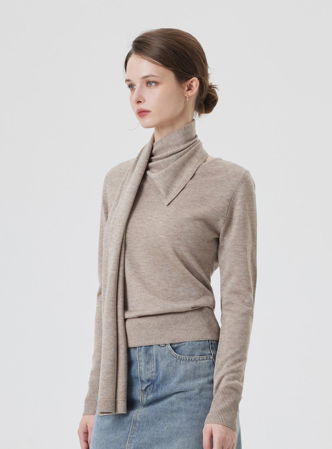 가브리엘 머플러 니트 커버업