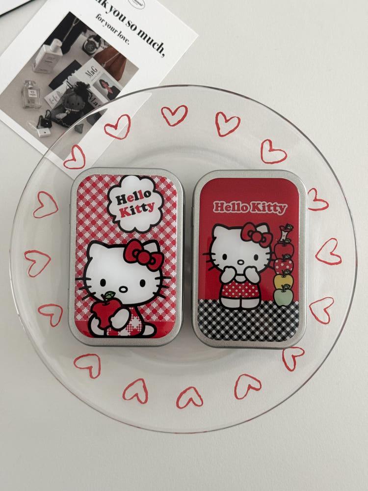 키티 레드 틴케이스(2type) 립스틱 악세사리 보관함 미니 저금통