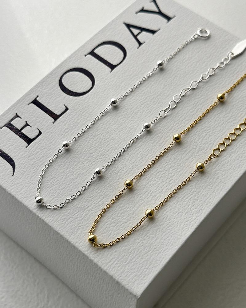 [온라인 단독] 실버925 데일리 볼 체인 팔찌 B5004
