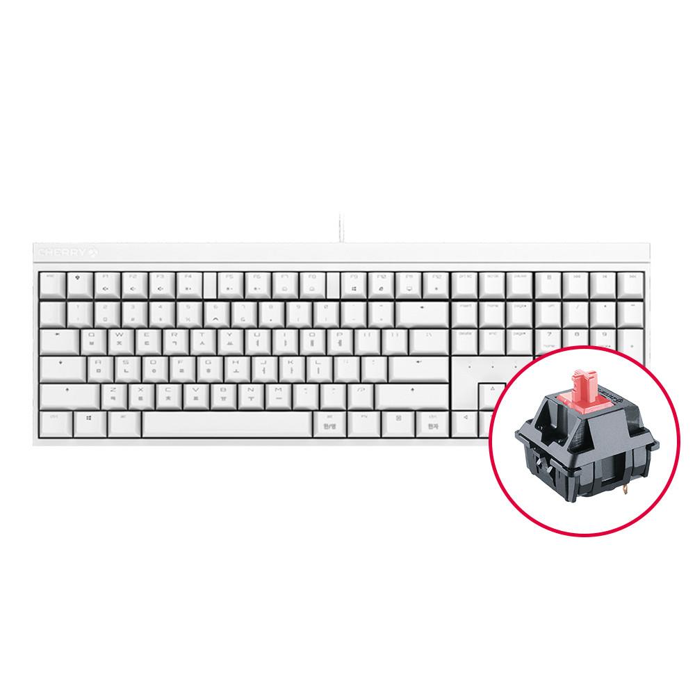 체리 MX BOARD 2.0S 게이밍 기계식 키보드 화이트 저소음적축