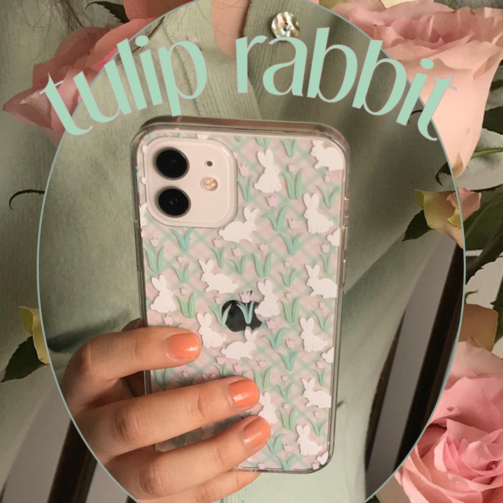 tulip rabbit (clear) 아이폰케이스