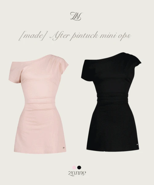 [MADE] 애프터 핀턱 미니 원피스