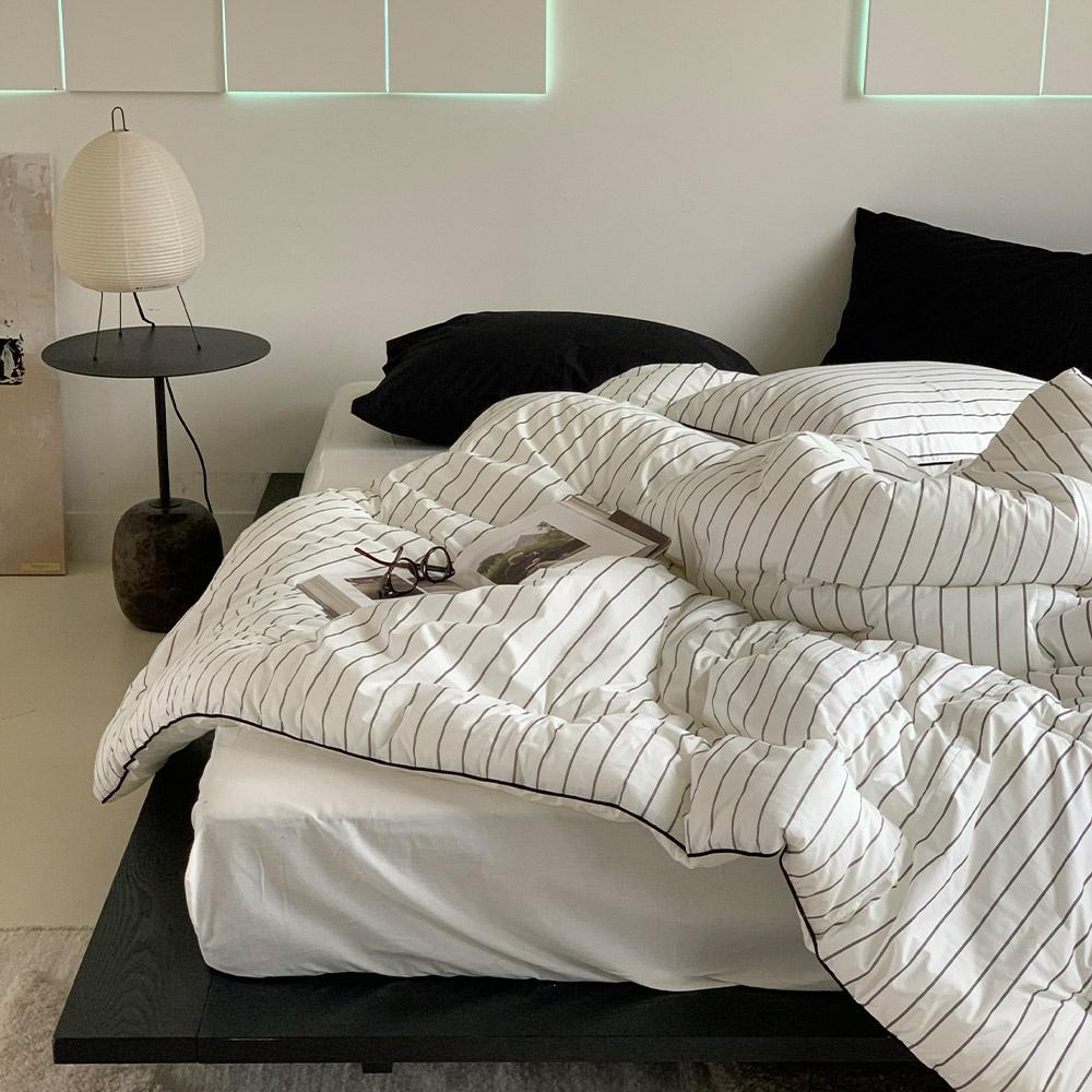 노아 순면 스트라이프 차렵이불 (여름/간절기용 추가)