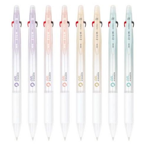 자바펜 지움3겔 지워지는 볼펜 0.5mm 4종 x 2p 세트, 퍼플, 베이지, 민..., 1세트