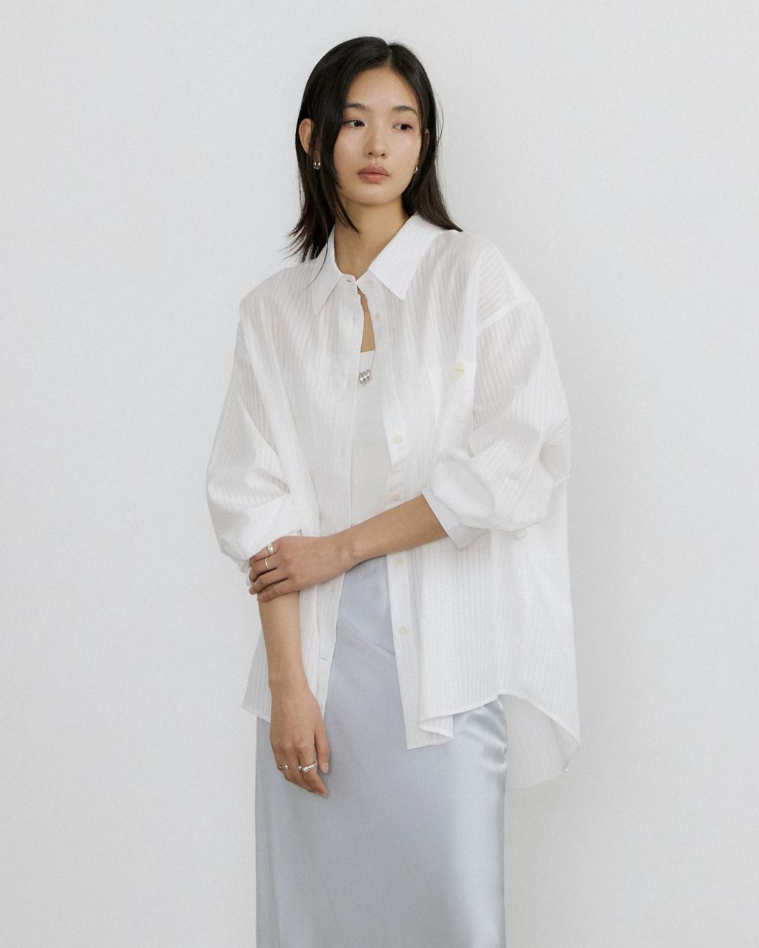 Matt 마뜨 오버 셔츠 - white