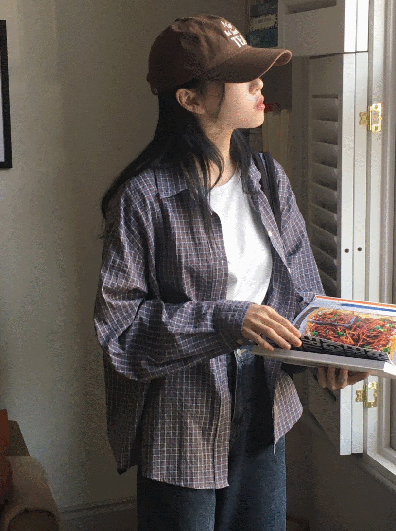 98도씨 다이제 루즈핏 체크셔츠