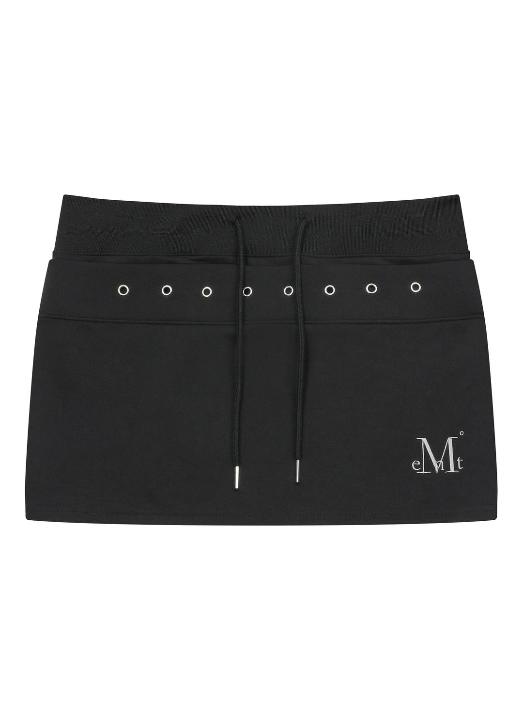 STRIA PUNCHING EYELET BANDING MINI SKIRT (2COLOR) 스트리아 펀칭 아일렛 밴딩 미니 스커트 (2컬러)