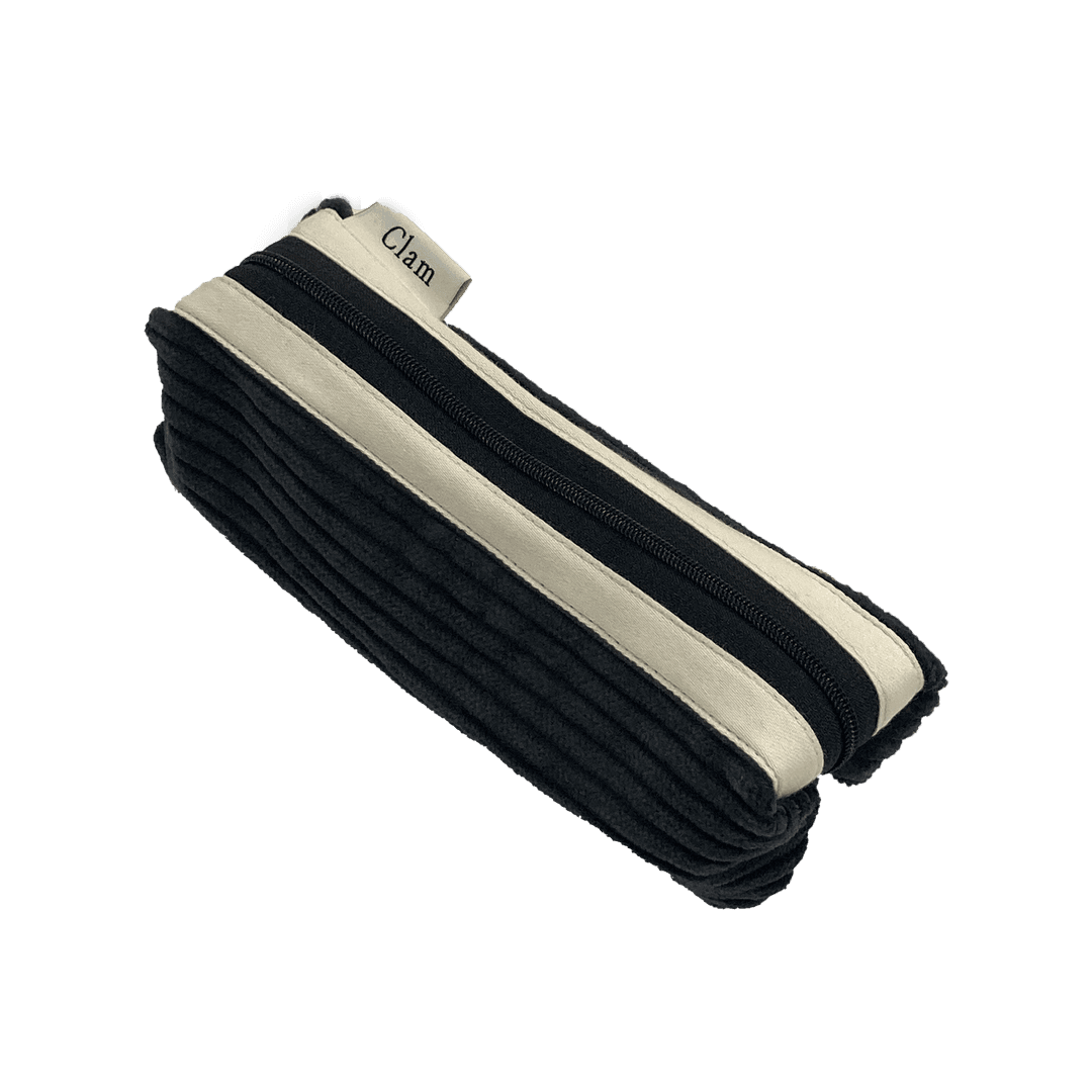 Clam round pencilcase _ Corduroy midnight