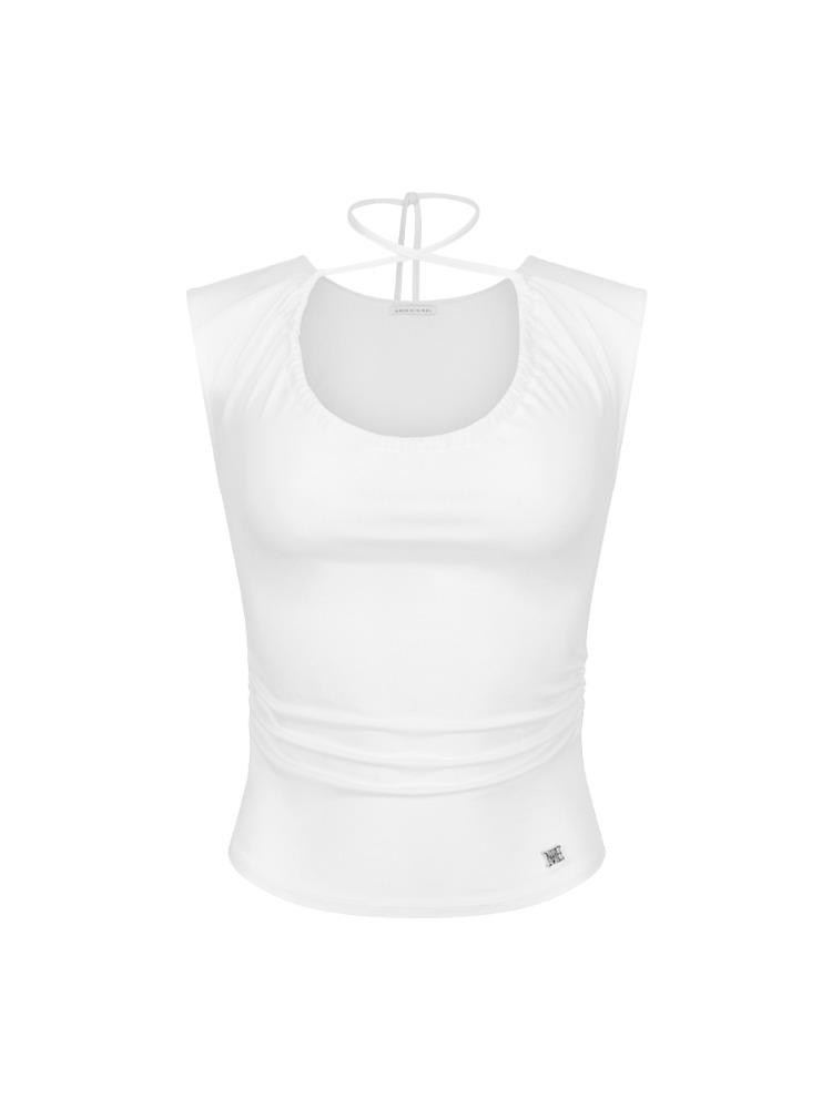 [mnem] Tunnel Strap Sleeveless (white)