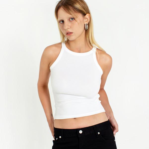 슬리브리스 탱크탑 아이보리