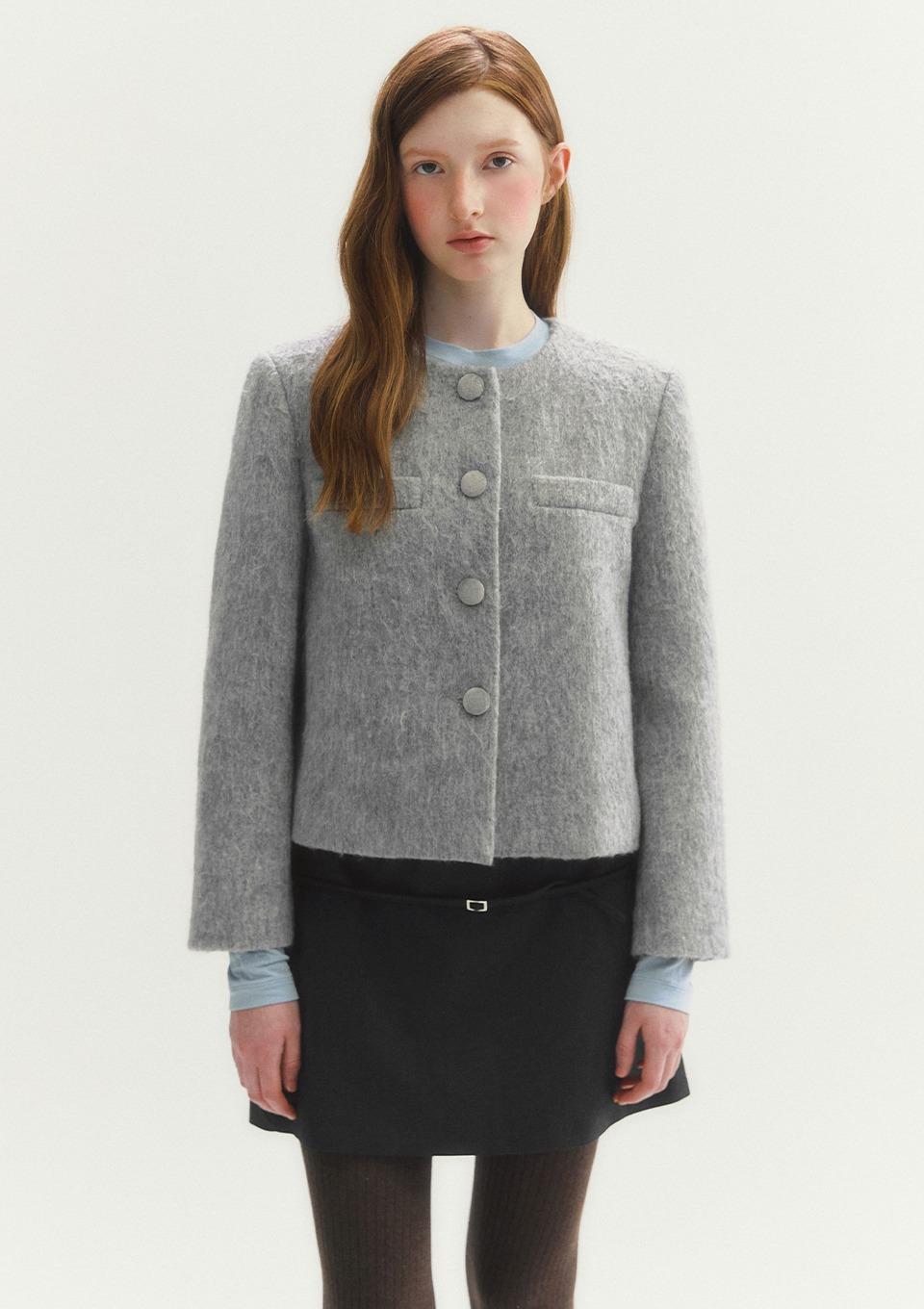 헤어리 트위드 울 자켓(MAFDJK07NGY)