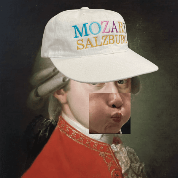Wolfgang Amadeus Mozart cap (cream)