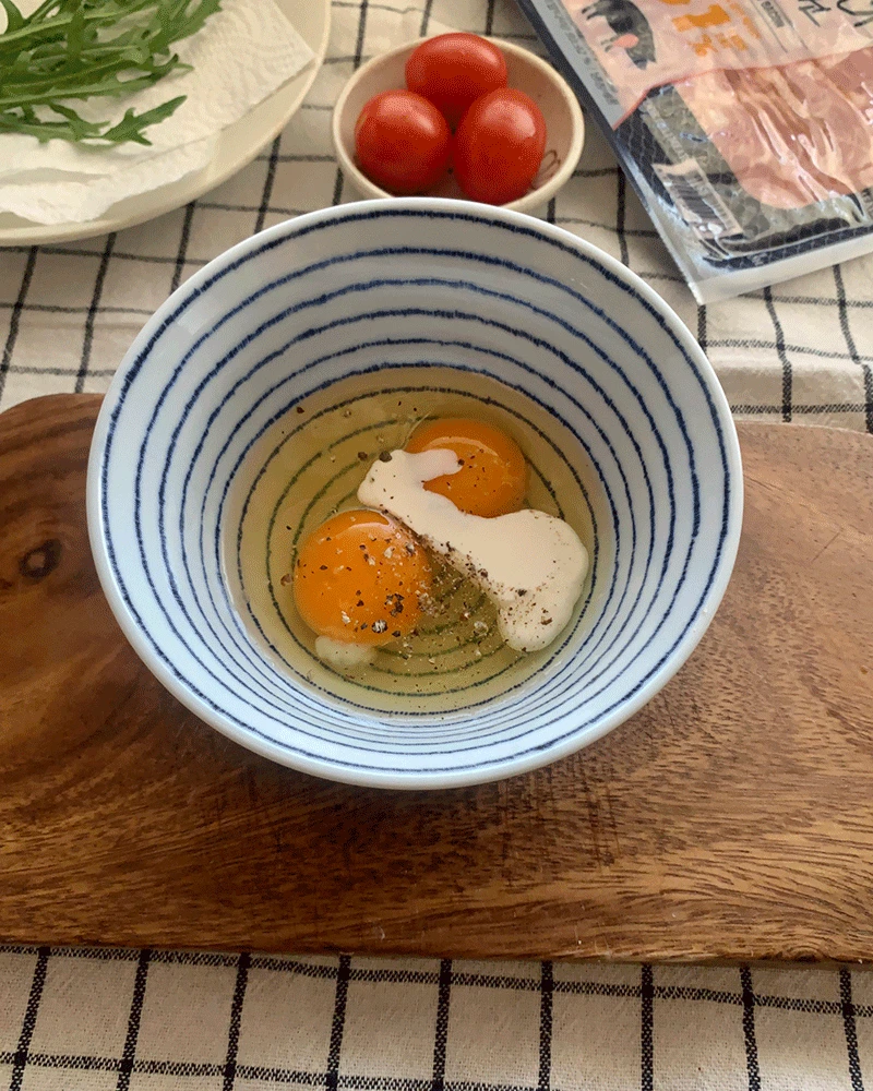 Blue stripe bowl
