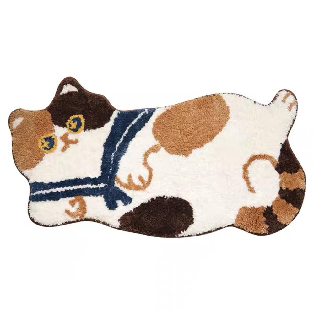 점박이 고양이 현관입구 침대 침실 러그 발매트