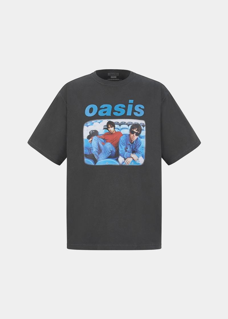 NOICE X OASIS MAINE ROAD T-SHIRT - CHARCOAL