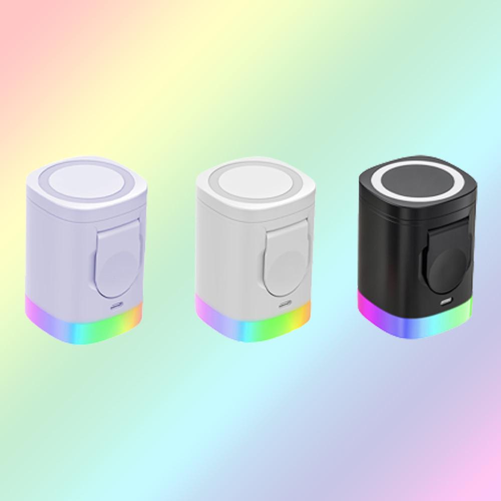 맥세이프 레인보우LED 올인원 무선충전기 무드등 거치대 CUBE-10