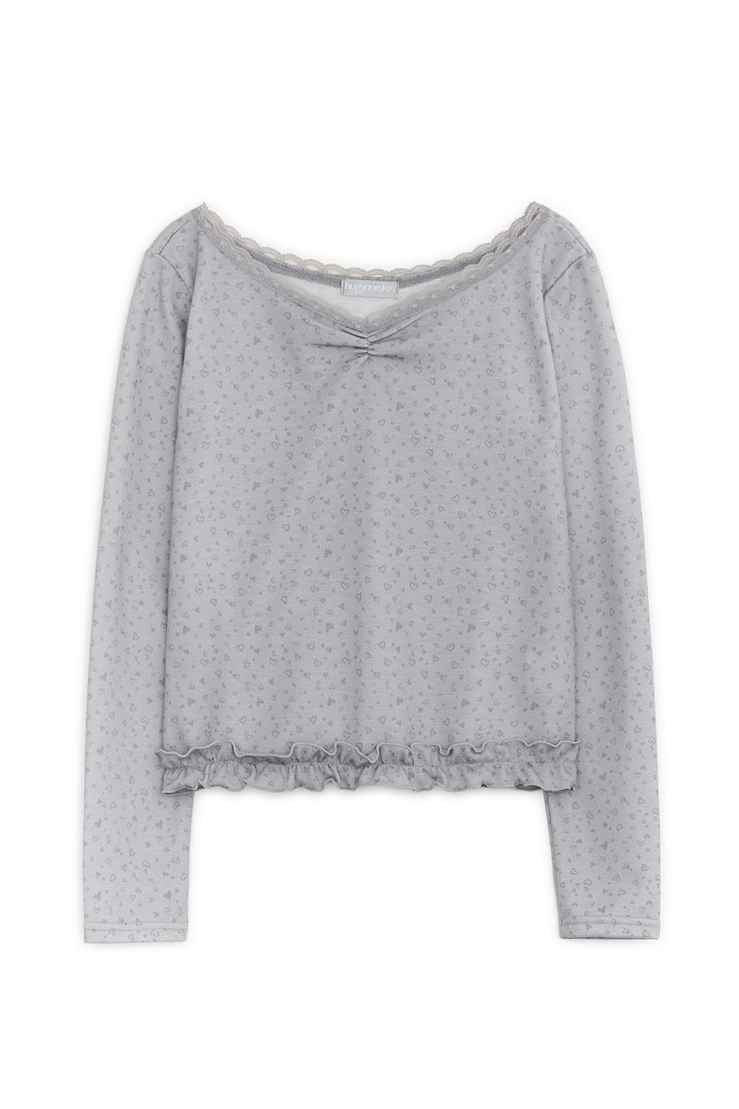 Frill leopard T (Gray)