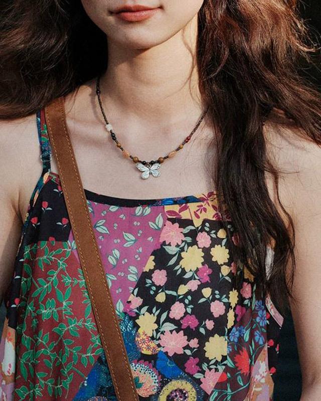 DDHOLIDAY 버터플라이 목걸이 (실버)