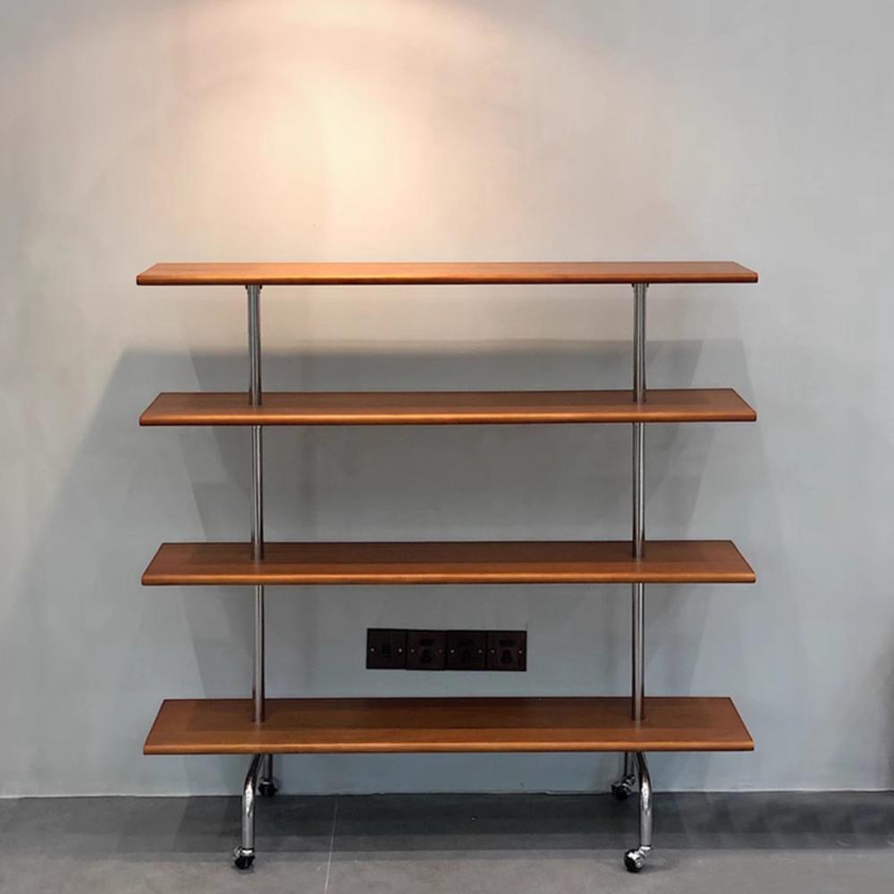 디자이너 스탠드 선반 레트로 빈티지 진열대 책꽂이 스틸 책장 미드센츄리