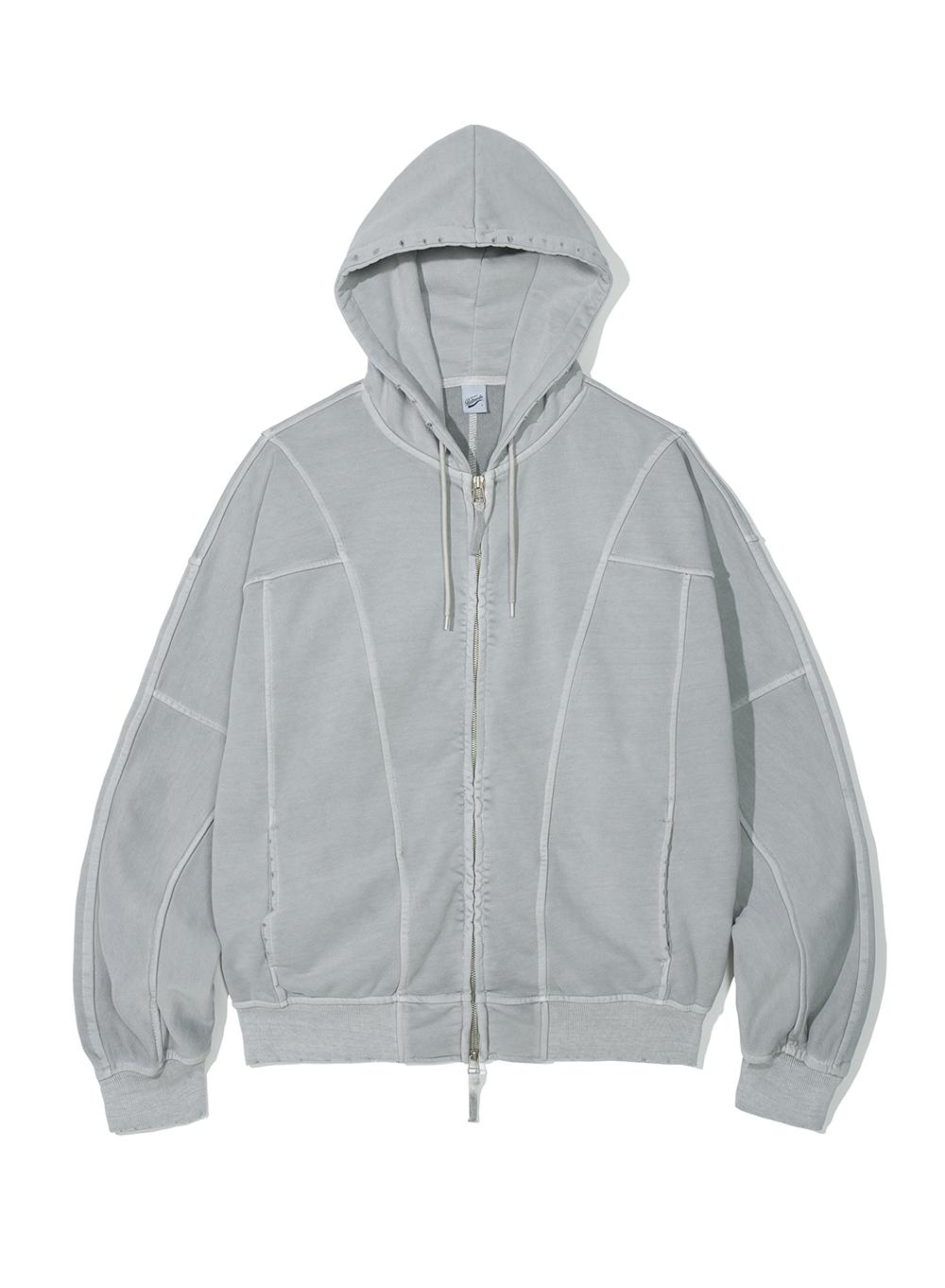 Pigment Damage Line Hood Sweat Zip-up