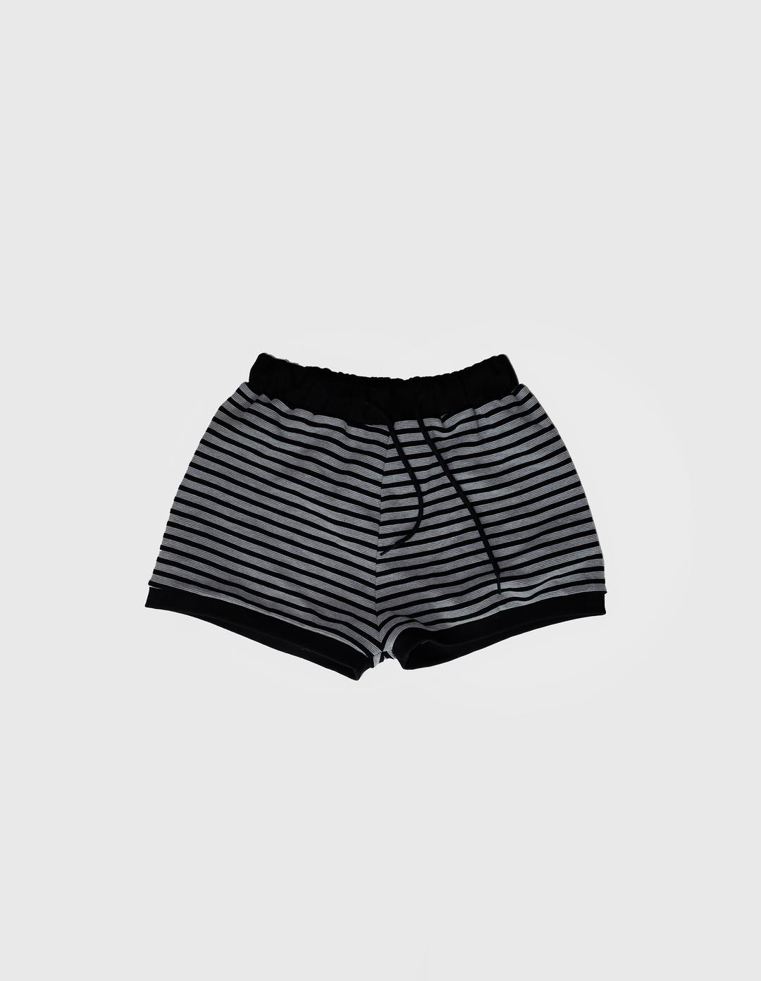 Puppy Stripe Short Pants, Grey (3c)