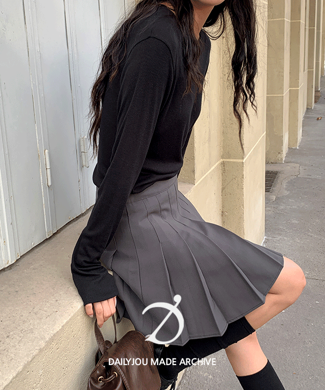 데일리쥬 [MADE] 토머 플리츠 미니 스커트(자켓set)