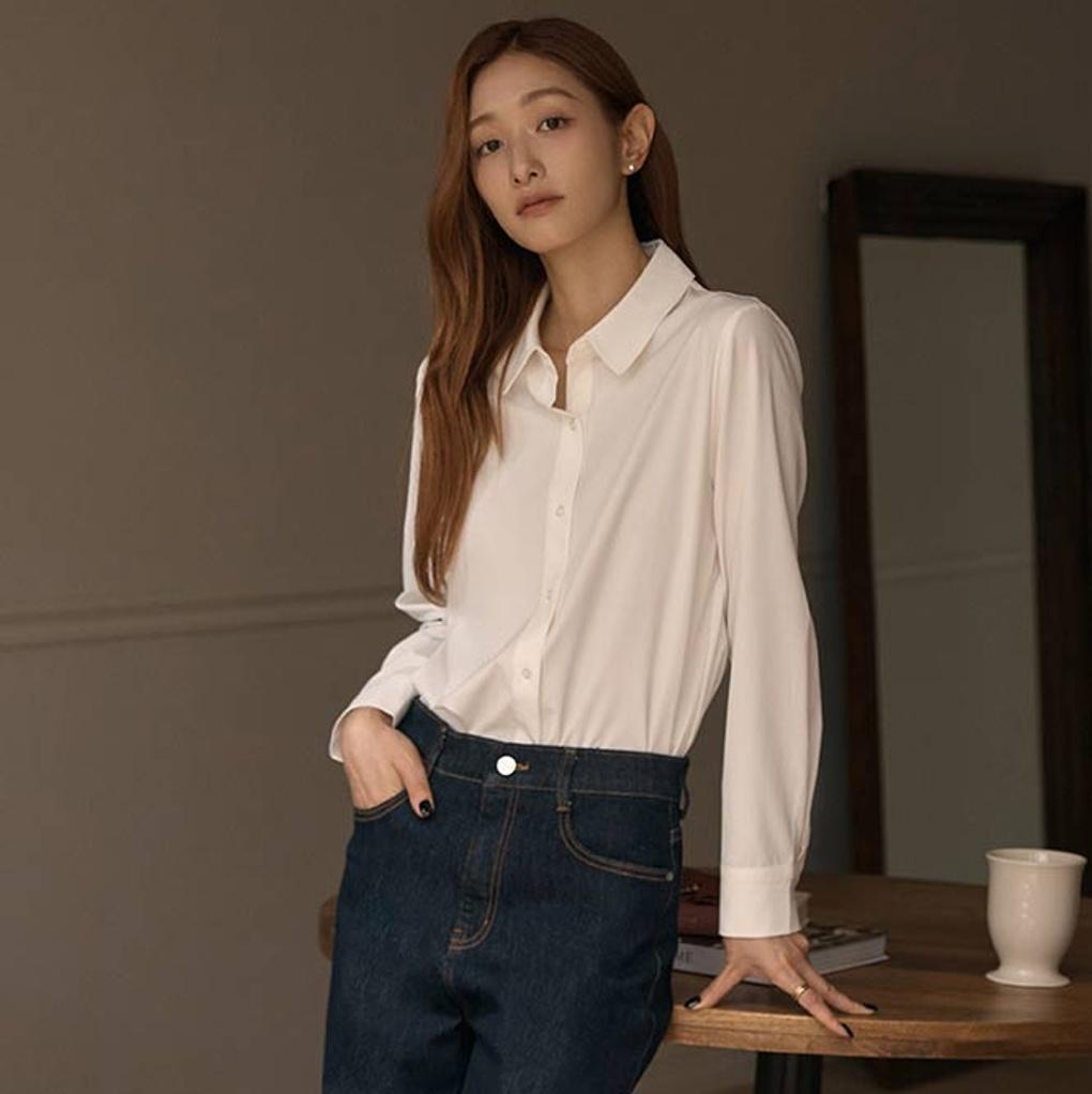 [20만장돌파] 슬림 기본핏 링클프리 찰랑셔츠_CVYWE4901N