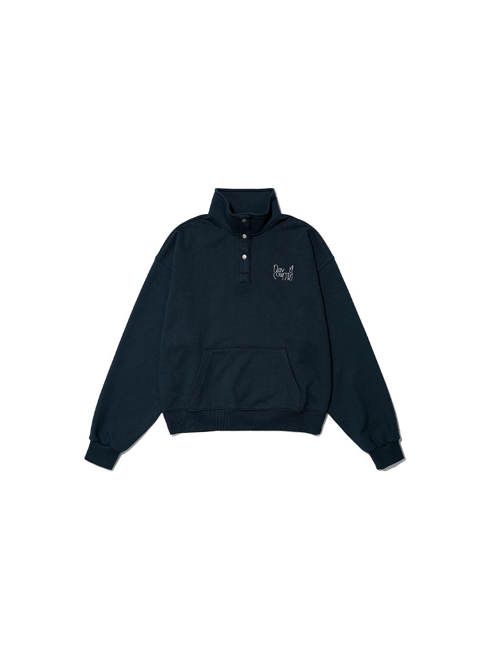 High Neck Sweat Shirts (Navy)