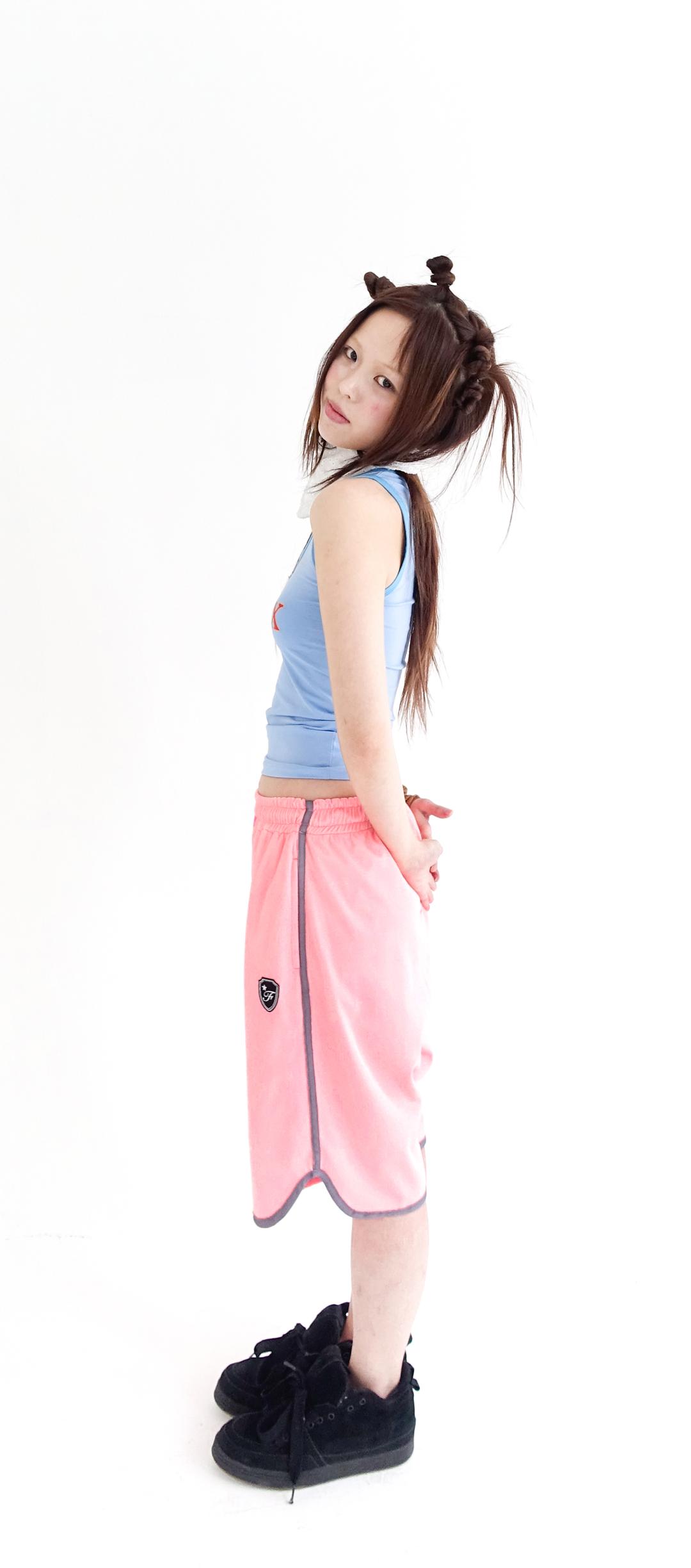 2차★[F.E.E.S] shining sporty boxer pants (neon pink)