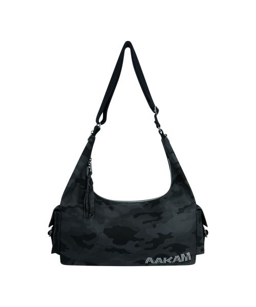 Camouflage Studded Logo Cross Bag (Black)