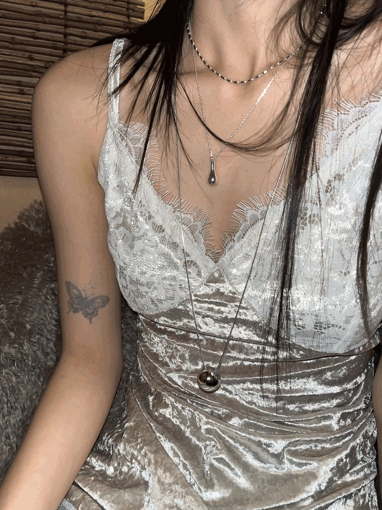 rain drop necklace set