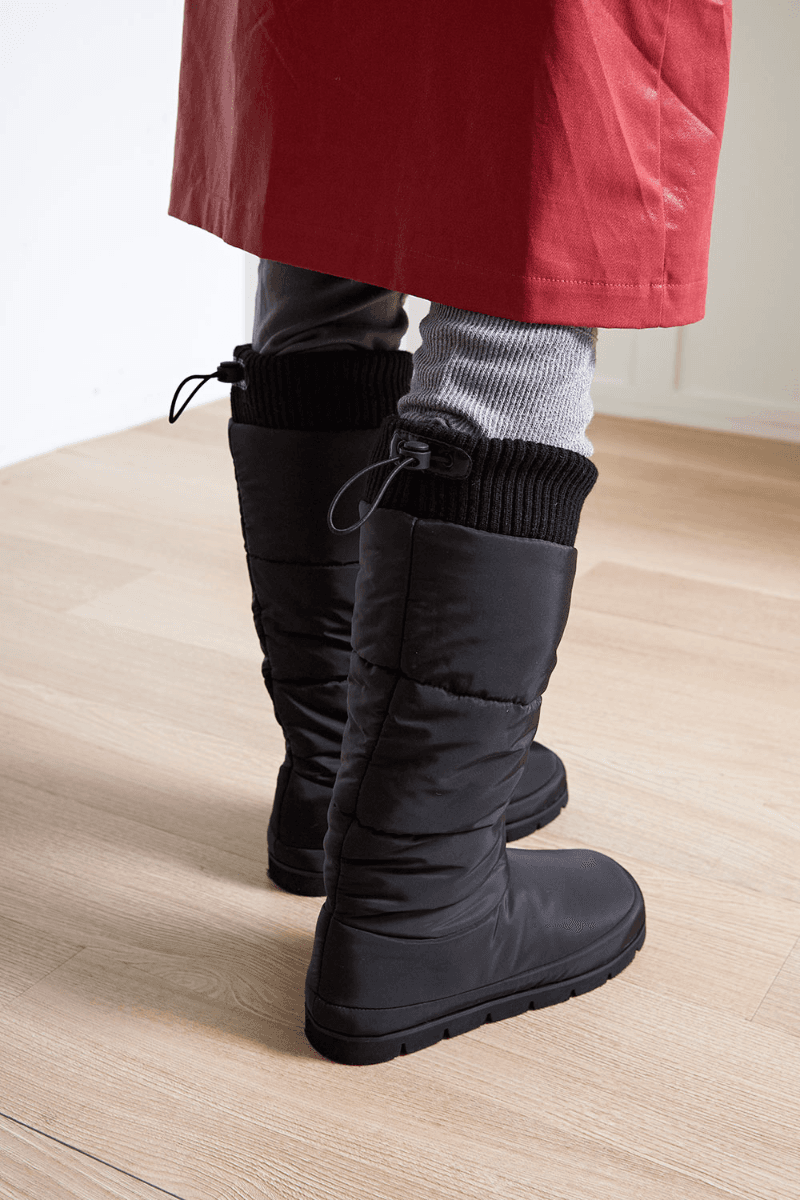 padded fur long boots (2c)