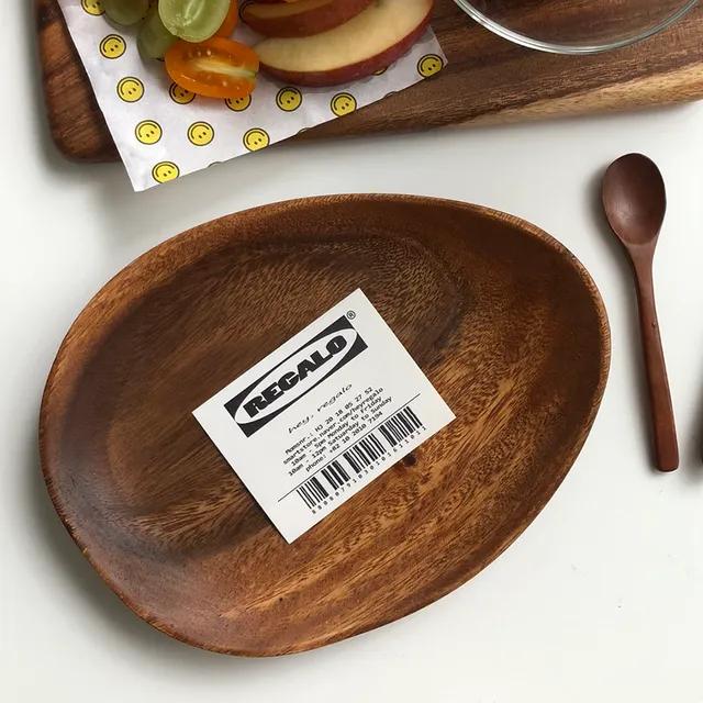 우드 조약돌 베이글 접시 브런치 개인 트레이 나무 카페 쟁반 옻칠 혼밥 트레이 기하학 플로렌시아 소품샵