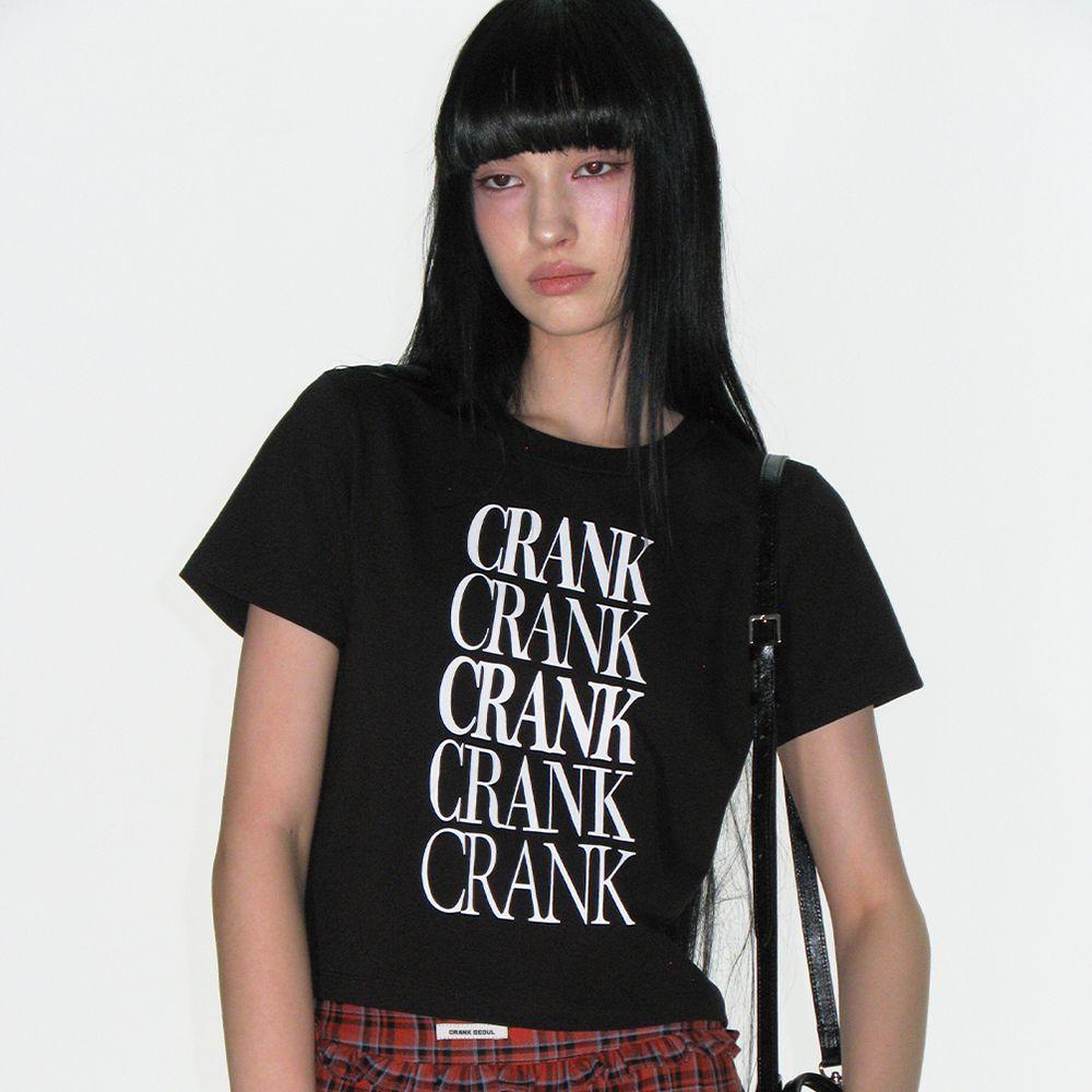 MULTI LOGO CROP TOP_BLACK