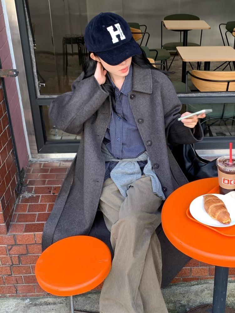 [하빈 착용]벨티드 울혼방 핸드메이드 맥코트 OW5XHA530