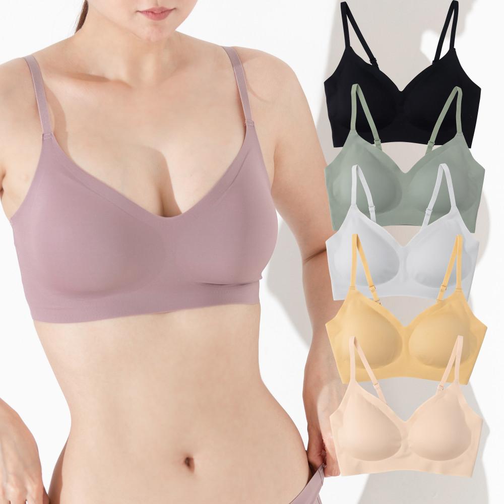 노와이어 심리스 브라렛 무봉제 브라탑 빅사이즈 하이서포트 스포츠브라