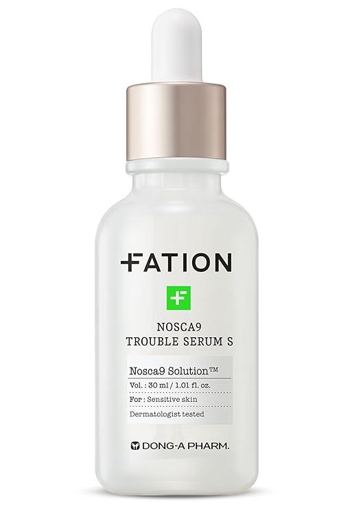FATION NOSCA9 Trouble Serum S | Hydrating cica kbeauty Serum for Face w/Centella Asiatica, Panthenol & Apple Extract | Calming Facial Madecassoside Serum Korean Skin Care (Pack of 1, 1.01 Fl Oz)
