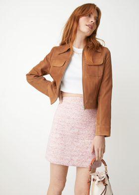 트위드 미니 스커트