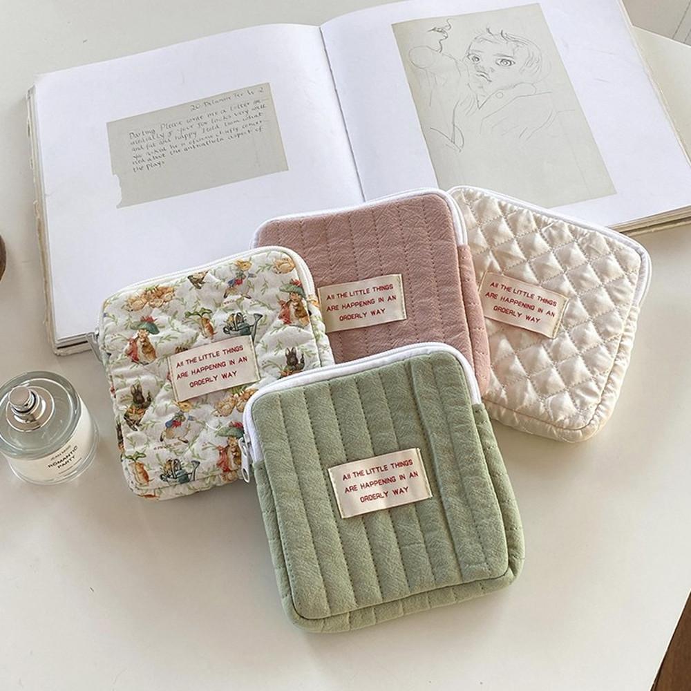 퀼팅 누빔 생리대파우치 미니 사각 면파우치 10종