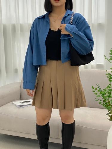 127 플리츠 미니스커트(S-2XL/3color)