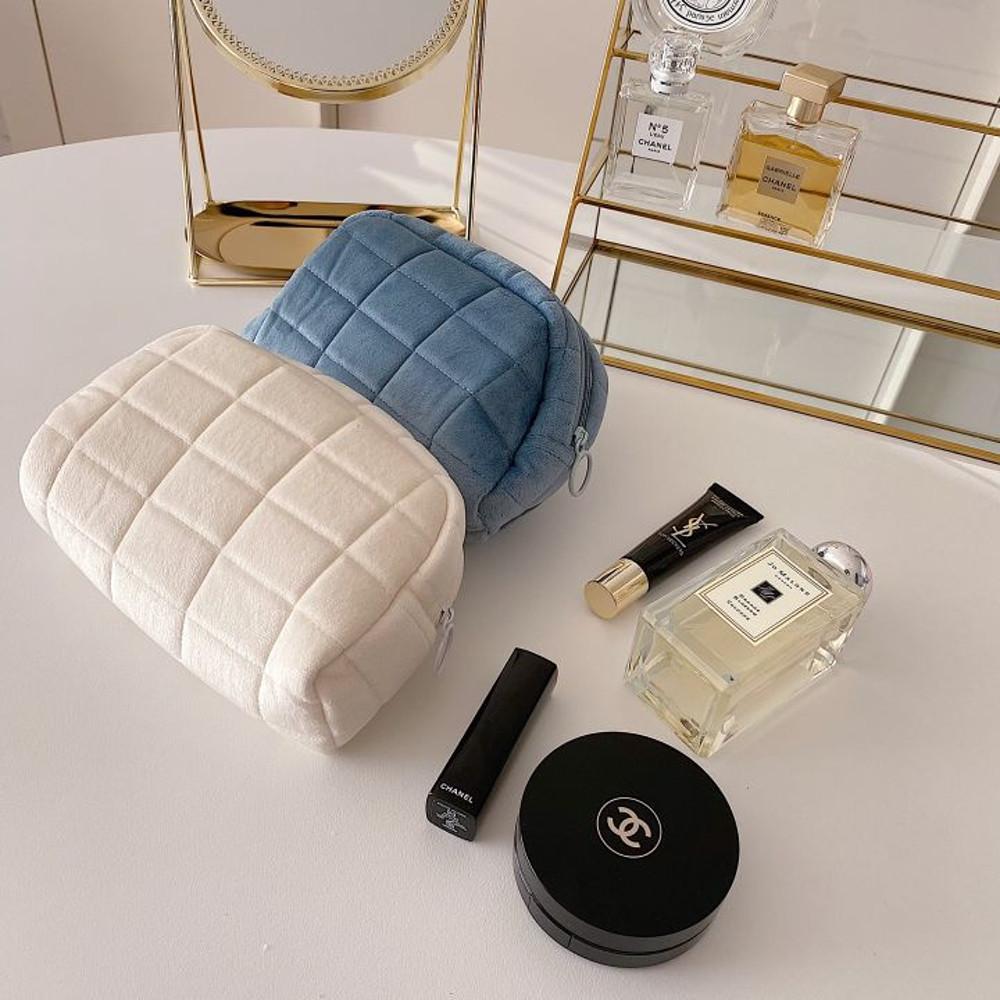 몽글몽글 라운드 파우치 화장품파우치 클러치 필통 겸용