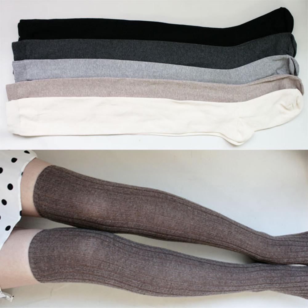 무지 베이직 오버니삭스 여성용socks (무릎위기장)