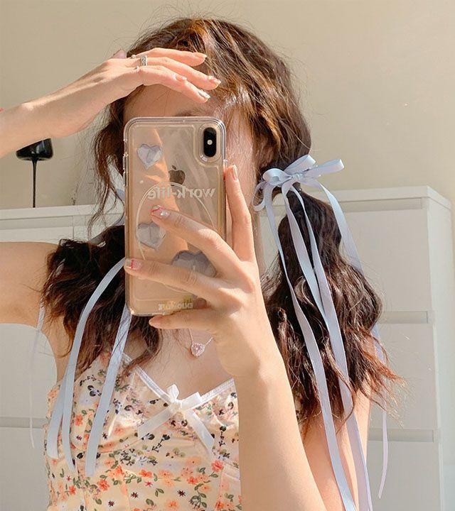 발레코어 리본 집게핀 2p세트 뉴진X 제X 머리핀 세틴 하이틴 헤어핀