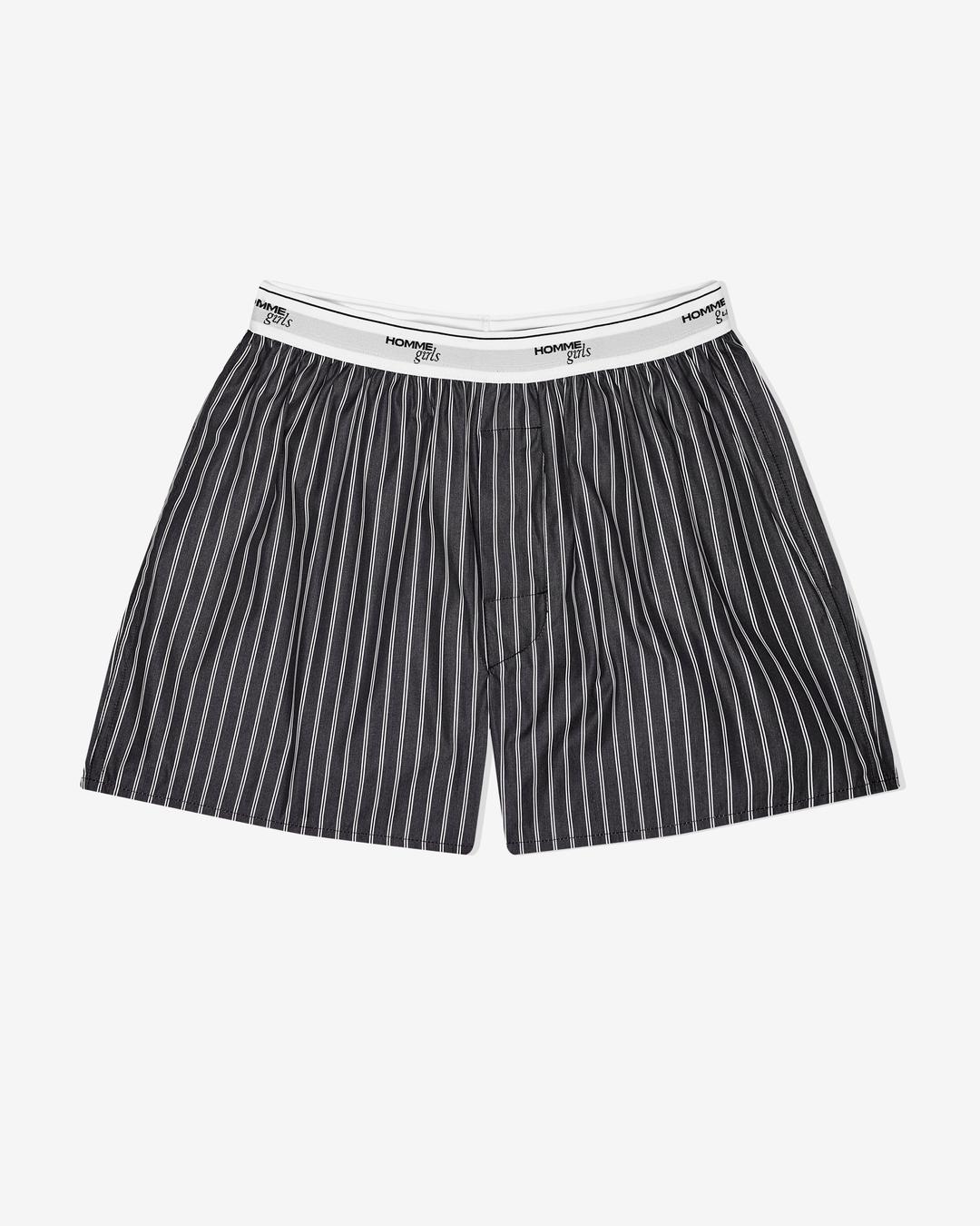 Boxer Shorts in Black Stripe - Small / Black Stripe