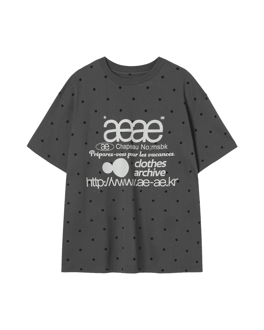 WEB LOGO DOT T-SHIRTS [CHARCOAL]