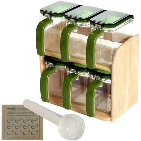 락앤락 슬림 양념통 세트, 양념통 6p + 스..., 1세트 - 양념통/조미료통 | 쿠팡