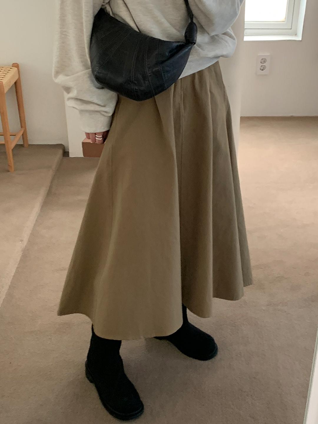 plenty long A skirt (3colors)