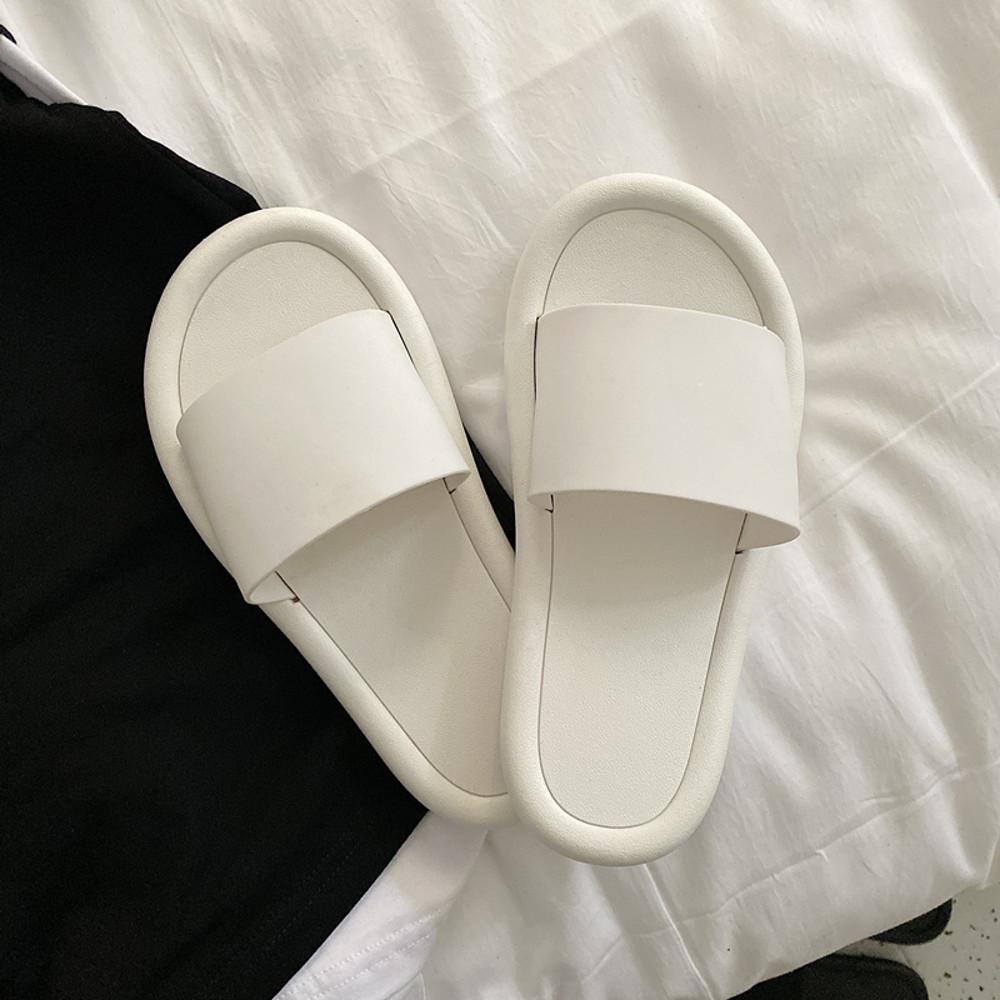 하얀실내화 폭신한 소프트 쿠션 거실화 거실슬리퍼 욕실화