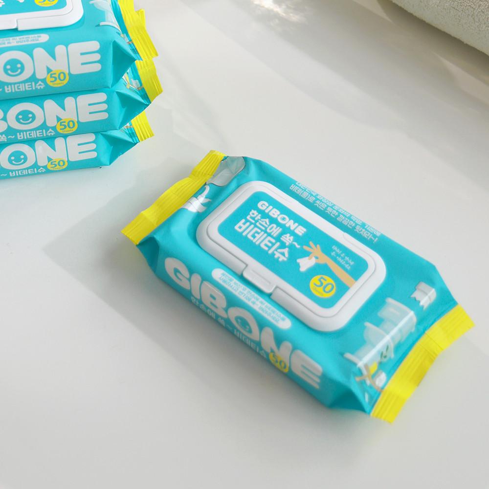 기본에 한손에 쏙 비데티슈 캡형 50매 5팩