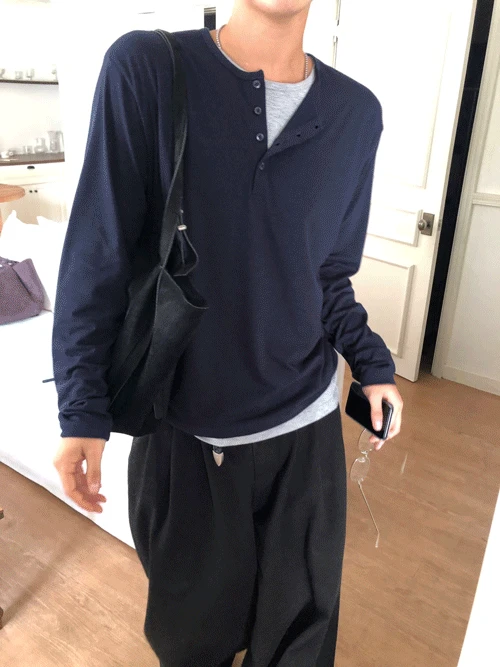 [문의폭주][모델소장] Henly double layered tee (4color)